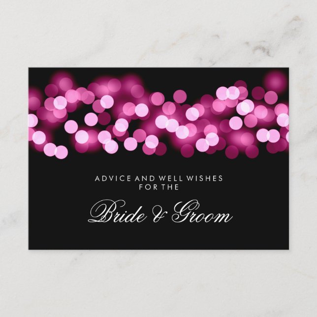 Placa de Conselho de Casamento Rosa Glam de Hollyw (Frente)