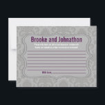 Placa de conselho gravável Cinza moderna Damask La<br><div class="desc">Essas adoráveis placas de conselho graváveis são a adição perfeita a qualquer chá de fraldas ou festa de aniversário. Basta entregar estas cartas aos seus convidados, juntamente com canetas Sharpie de ponta fina. Seus hóspedes podem anotar qualquer conselho que tenham para a nova mamãe ser ou para o aniversariante ou...</div>