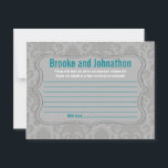 Placa de conselho gravável Cinza moderna Damask La<br><div class="desc">Essas adoráveis placas de conselho graváveis são a adição perfeita a qualquer chá de fraldas ou festa de aniversário. Basta entregar estas cartas aos seus convidados, juntamente com canetas Sharpie de ponta fina. Seus hóspedes podem anotar qualquer conselho que tenham para a nova mamãe ser ou para o aniversariante ou...</div>