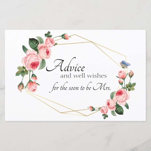 Placa de conselho rosa-azul (Frente)