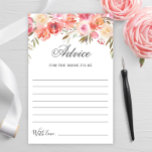 Placa de Conselhos de Bem-Estar Floral Doce Blush<br><div class="desc">Doce Blush Floral Bem Deseja Um Cartão De Aviso. Personalize com a noiva para ser o nome e a data do chá. Para mais personalização,  clique no link "personalizar mais". Se precisar de ajuda,  entre em contato comigo,  por favor.</div>