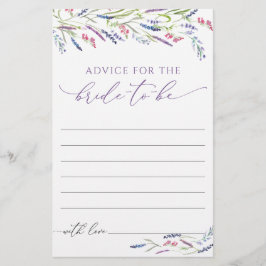 Placa de Conselhos sobre Chás de panela de Lavanda