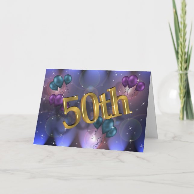 Placa de Convite de aniversário 50 (Frente)