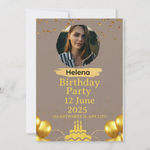 placa de convite de aniversário   personalizável