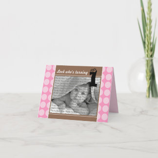 Placa de Convite de aniversário Rosa Personalizada