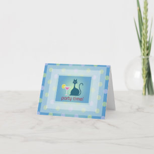Placa de convite de festas (Cat Design)