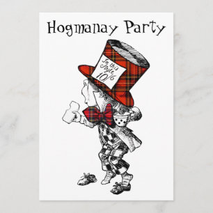 Placa de Convite de festas de Hogmanay Escocês Ma