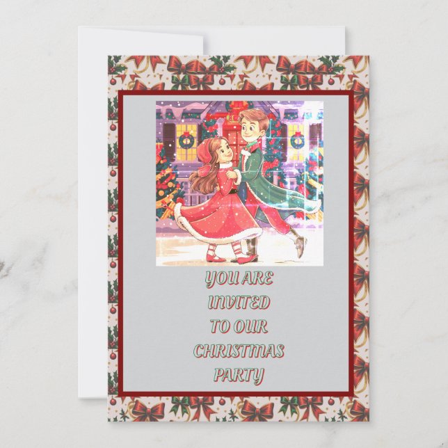 Placa de Convite de festas de Natal para download (Frente)