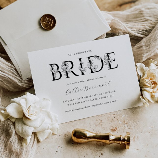 Placa de Convite de festas Floral Elegante (Criador carregado)