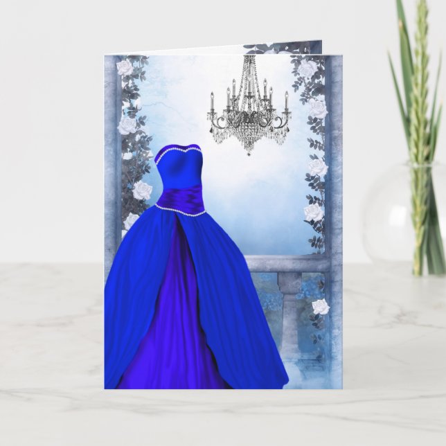 Placa de Convite de festas Rosa azul-Marinho do  r (Frente)