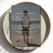 Placa de Convite para aniversário de 21 anos de So