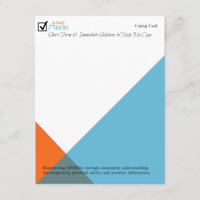 Placa de cópia para ADHD (Frente)