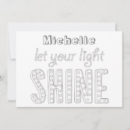 Placa de cor verso da bíblia - Deixe a luz brilhar