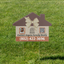 Placa de corretor com código QR Placa de imobiliár
