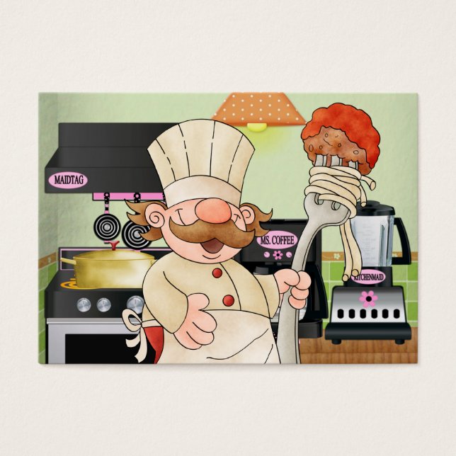Placa de cozinha de chef feliz - SRF (Frente)