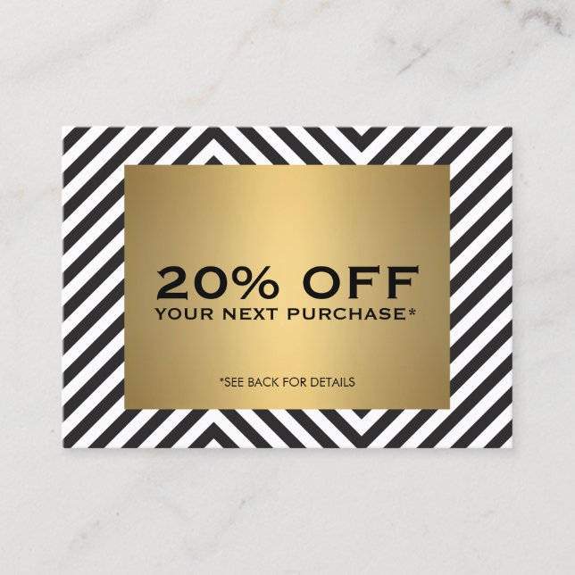 Placa de Cupom de Nome Dourado do Padrão Branco Re (Frente)