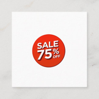 Placa de desconto 75% desligada