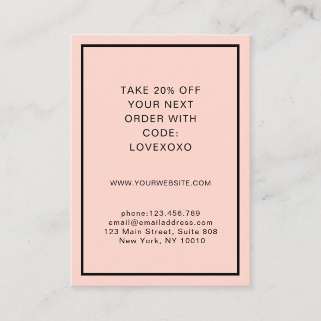 Placa de desconto moderna e simples (Frente)