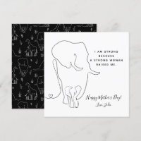 Placa de Dia de as mães de Linha Elefante de Mamãe