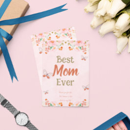 Placa de Dia de as mães Floral Rosa