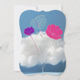 Placa de Dia de as mães minimalista