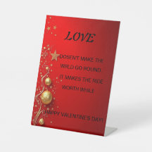 Placa de dia de os namorados