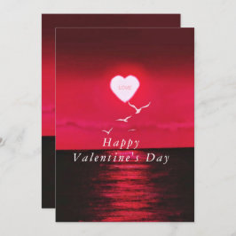 Placa de dia de os namorados com Sunset do Mar Rom