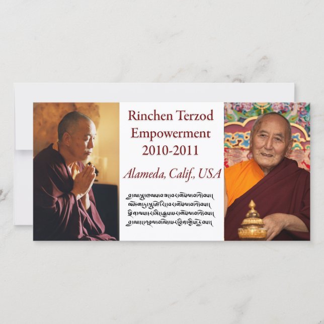 Placa de Empoderamento Terzod Rinchen (Frente)