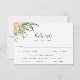 Placa de Escolha de RSVP de Casamento Foral Botâni