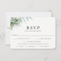 Placa de Escolha de RSVP para Casamento de Palma R