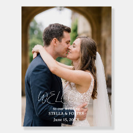 Placa de Espuma de Boas-Vindas de Casamento com Fo