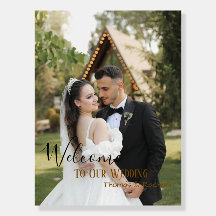 Placa de Espuma de Boas-Vindas de Casamento com Fo