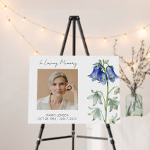 Placa de Espuma para Foto Memorial Bluebell
