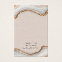 Placa de exibição Agate Marble Pink Blush Geode Ea