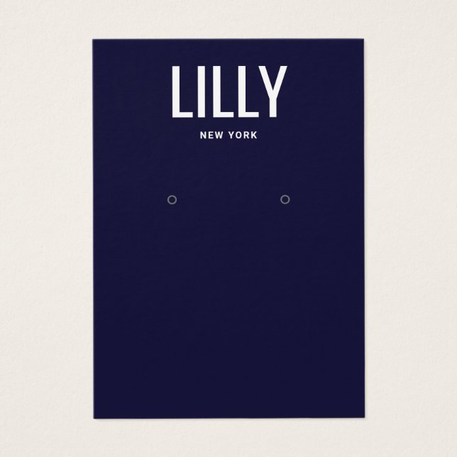 Placa de exibição azul de Marinho moderno simples (Frente)