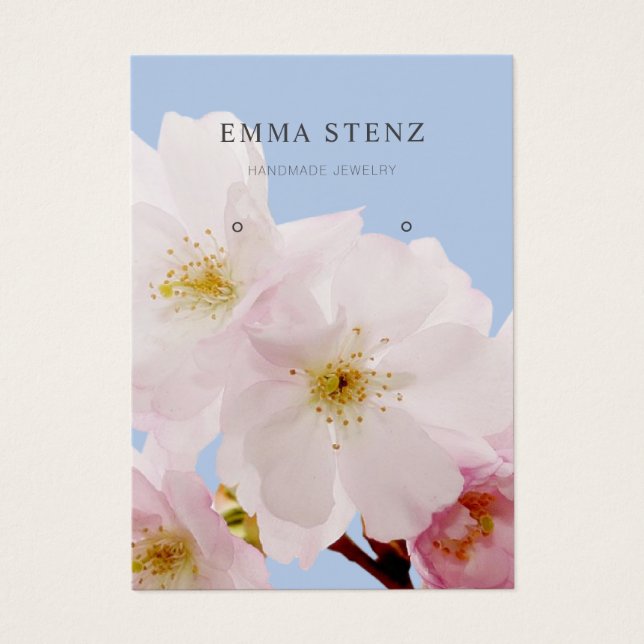 Placa de exibição Blush Pink Cherry Blossoms Enrel (Frente)