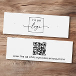 Placa de exibição branca de brinco de cor branca c<br><div class="desc">Placa de exibição branca ou colorida de mini produto com modelo de logotipo personalizado centralizado e código QR na parte traseira. As guias de brinco podem ser ajustadas adicionando e removendo espaços no campo modelo e movendo todo o elemento na ferramenta design.</div>