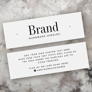 Placa de exibição branca moderna de brinco de st