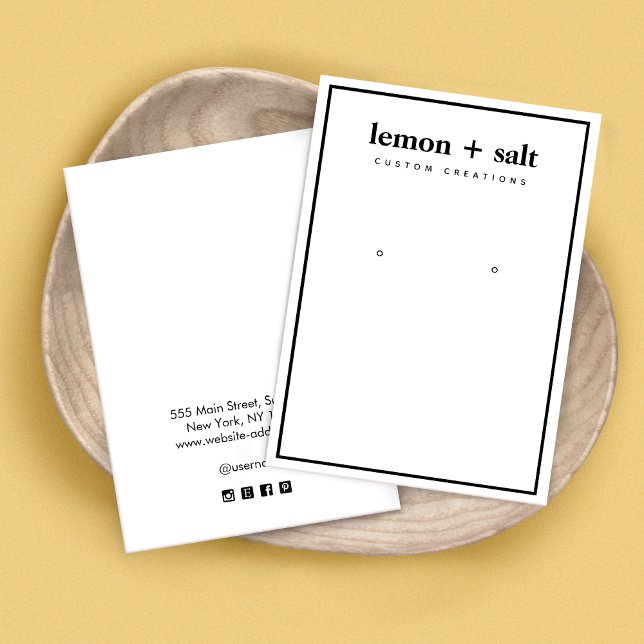 Placa de exibição de borda branca moderna simples (Criador carregado)