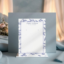 Placa de exibição de brinco azul-toile Elegante