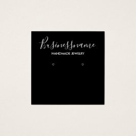 Placa de exibição de brinco preto e branco elegant