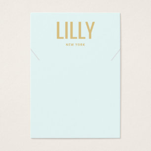 Placa de Exibição de Colar Azul Moderno