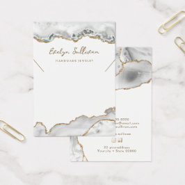 Placa de exibição de colar branco agarrado