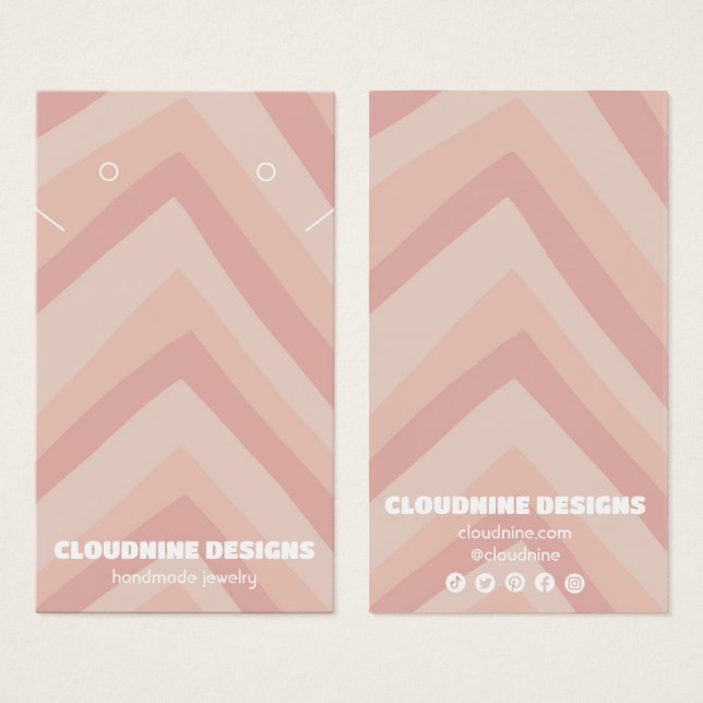 Placa de Exibição de Colar Colar Linhas Rosa Que O (Frente & Verso)