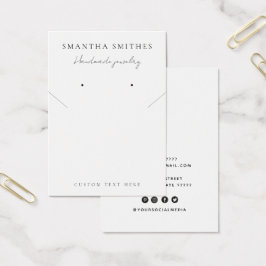 Placa de exibição de colar de colar branco moderno