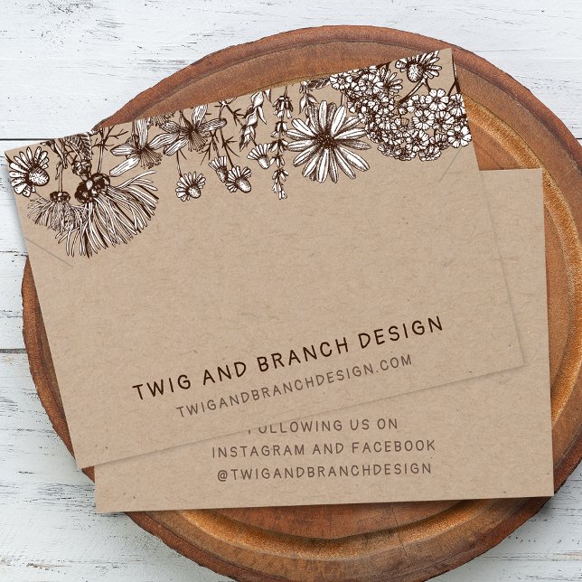 Placa de Exibição de Colar de Flores Selvagens (Wild Flowers Necklace Bracelet Display Card)