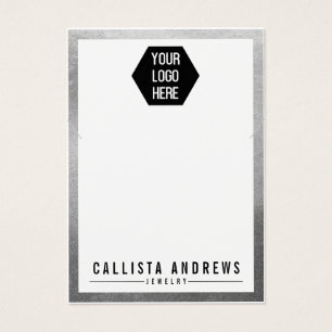 Placa de exibição de colar de logotipo branco si