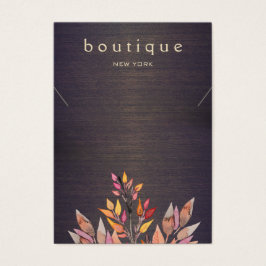 Placa de Exibição de Colar de Madeira Boho