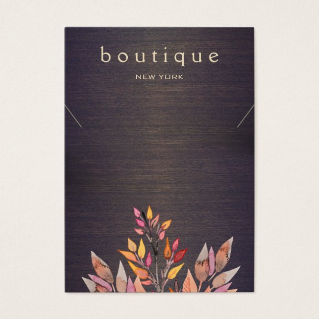 Placa de Exibição de Colar de Madeira Boho (Frente)