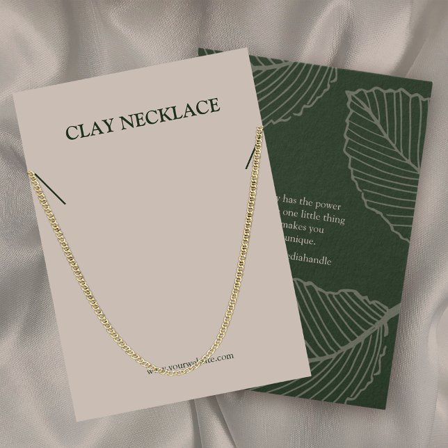 Placa de Exibição de Colar de Padrões de Folha Mod (Criador carregado)